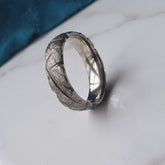Titanium Wedding Ring -  Rugged Grooved 6mm Wide Band